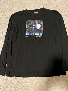 Pulp Fiction 1994 Black Graphic Long Sleeve Shirt